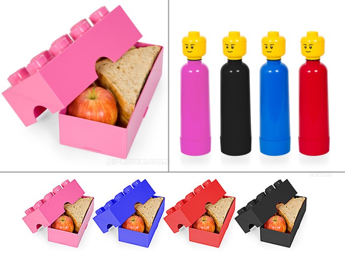 LEGO lunchbox and drinking bottles