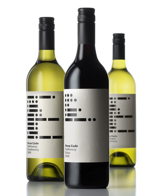 Morse Code Wine Labels CollabCubed