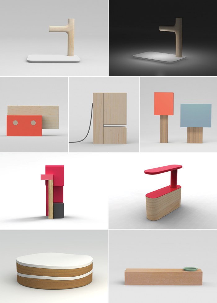 Industrial Design, Modern Table accessories and lamps