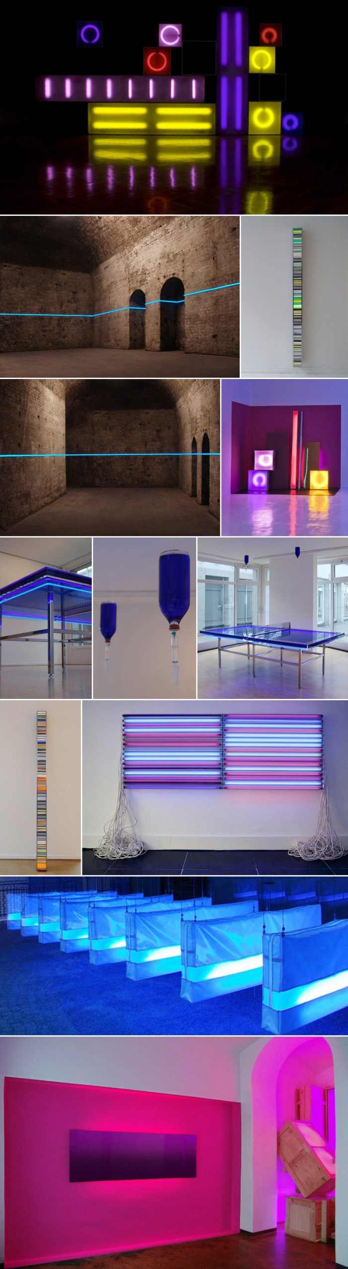 Hans Kotter Light Sculptures LEDs Cool installations