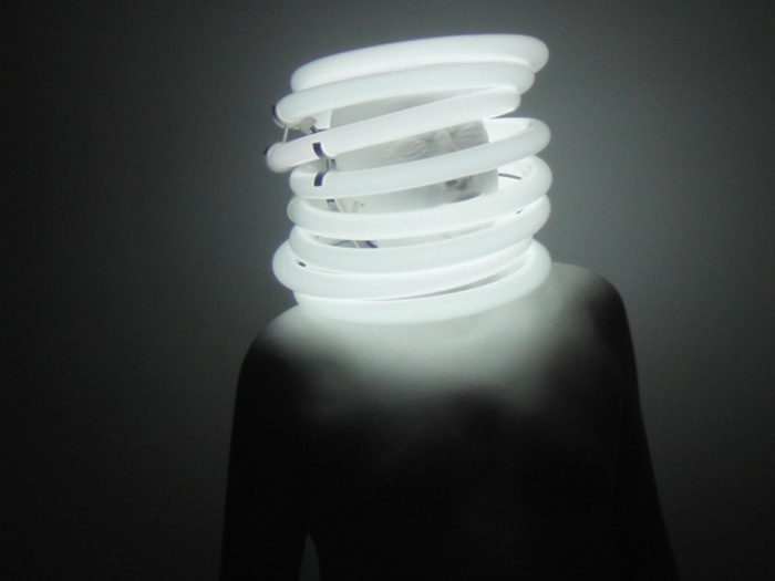 Light sculpture, art