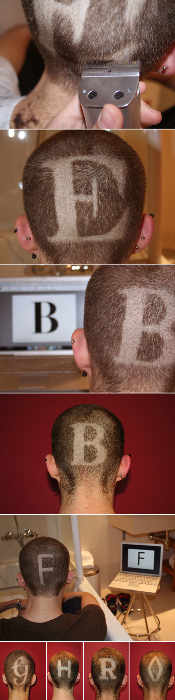 Typography, Type, Shaved Head process, Alphabet, Fonts
