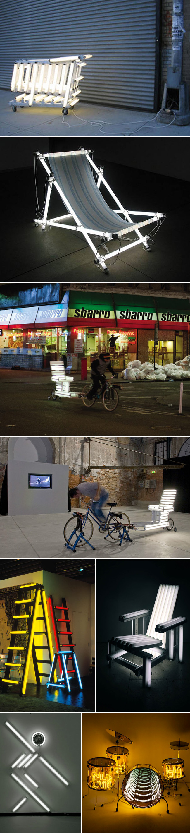 cool light sculptures, art installations, collabcubed, chilean art