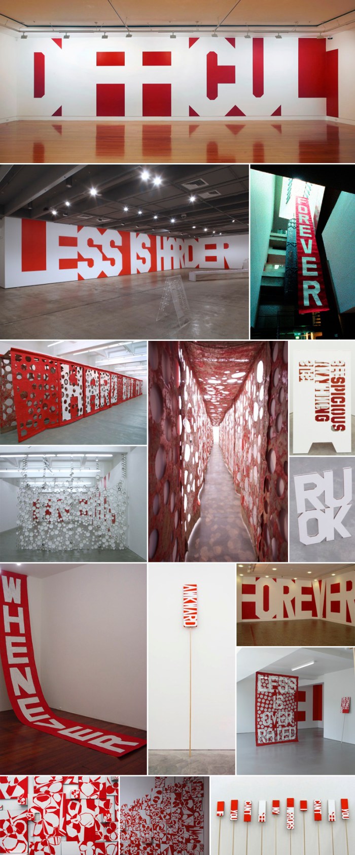 Typographic Art Installations