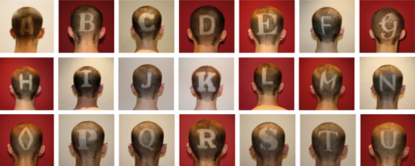 Typography, Type, Fonts, Shaved Head