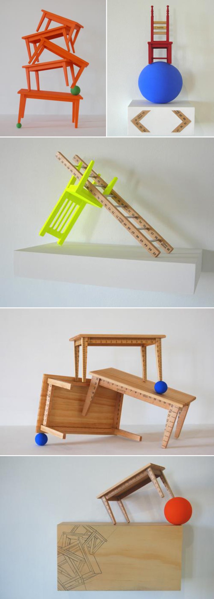 Australian sculpture, Balancing, humorous, furniture, experimental