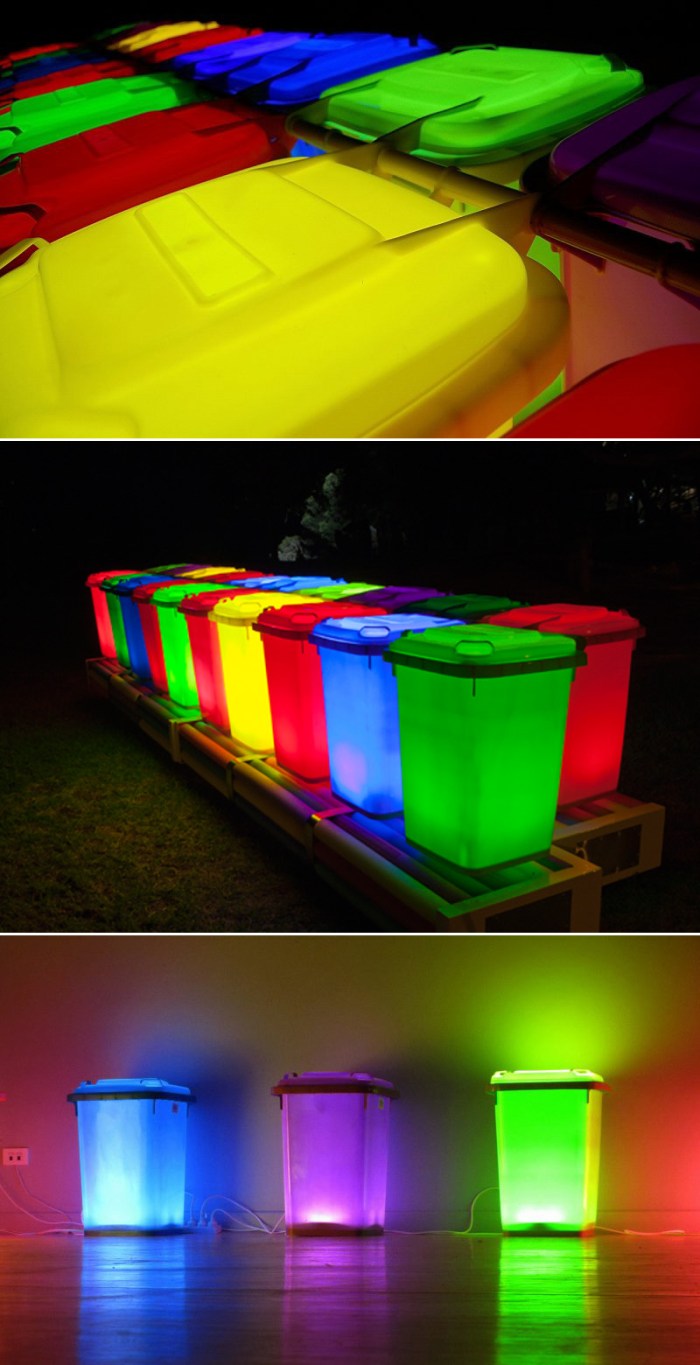 Pop art, light sculptures, toys and confections