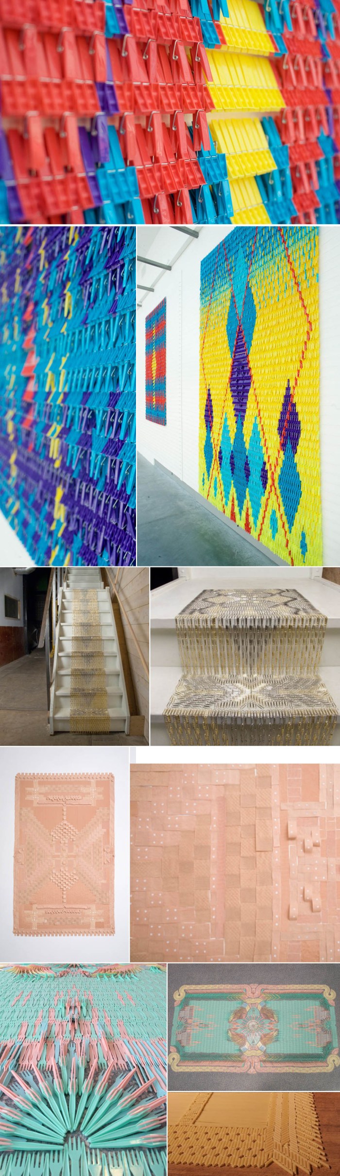 art installations, contemporary art, clothespins, design