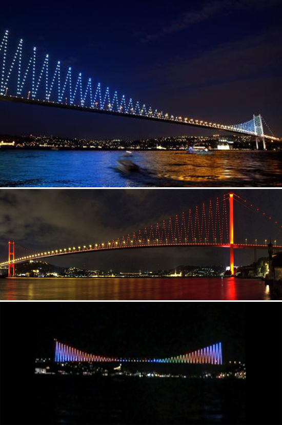 Light show, LEDs, Lighting, Istanbul, Turkey, Bosphorus