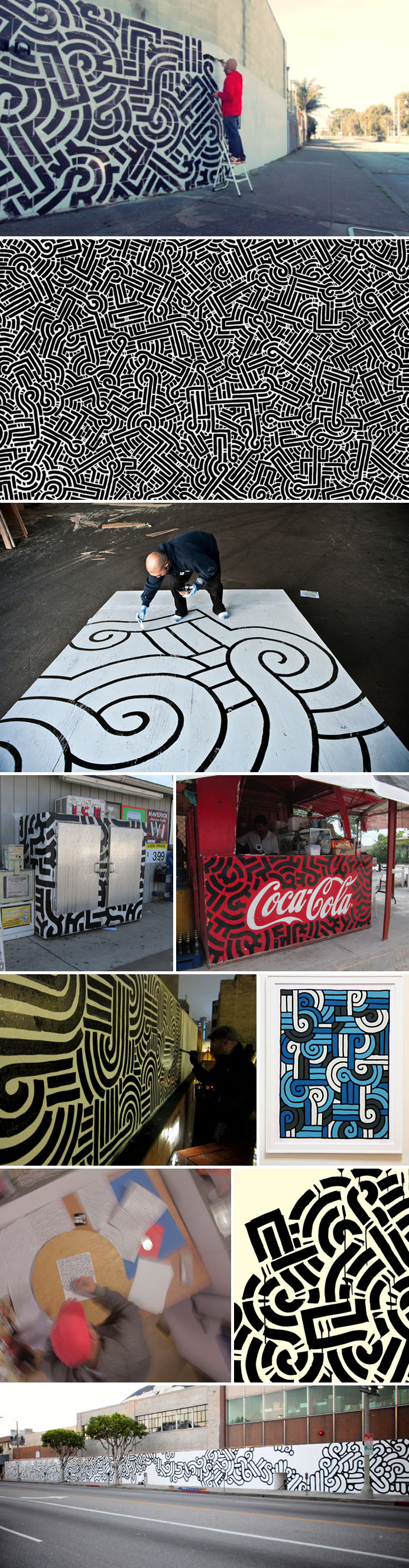 Aaron de la cruz street art, graffiti, LA street art, Honolulu, collabcubed