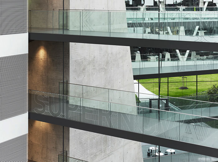 Laces office building, Herzogenaurach, Germany, Typography, collabcubed