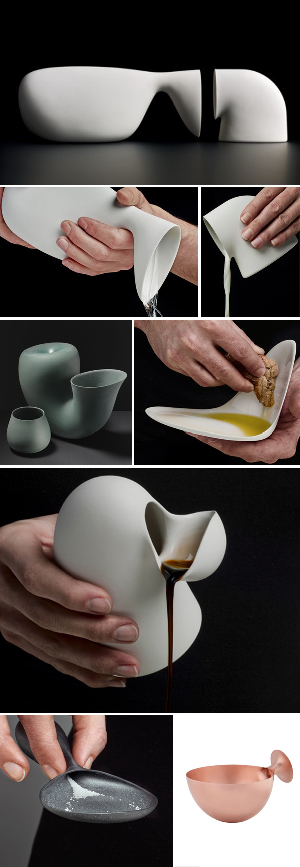 Aldo Bakker porcelain tableware, industrial design, collabcubed