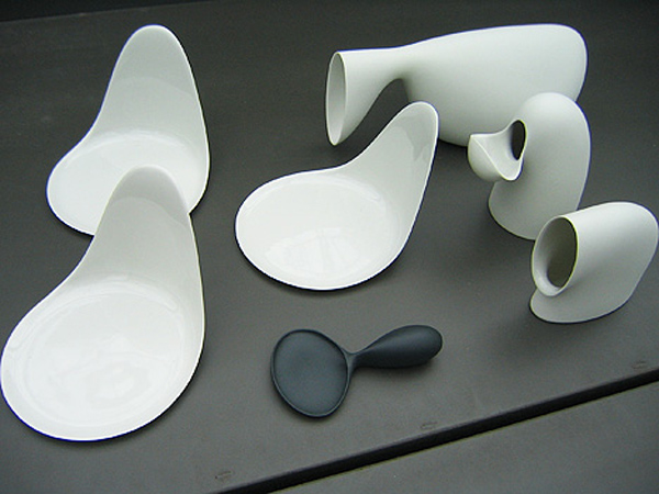 Aldo Bakker porcelain tableware, industrial design, collabcubed