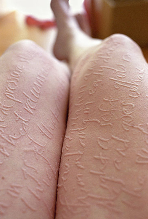 dermatographia, skin art, skin tattoos, Magnan Metz, photography, collabcubed
