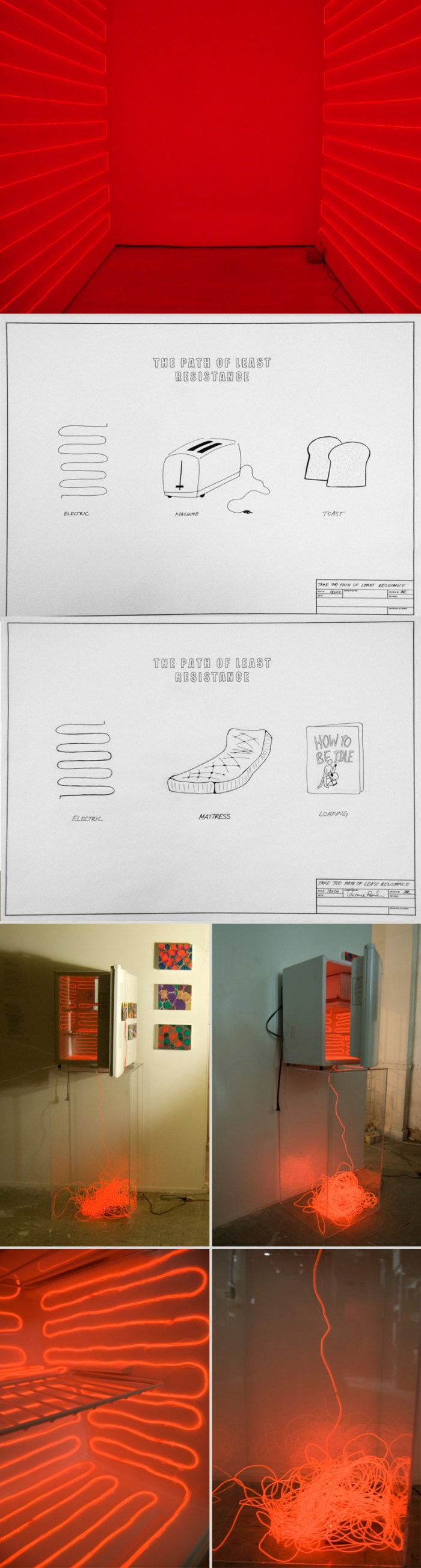 cool installations, Electroluminescent art, Kenmore, collabcubed