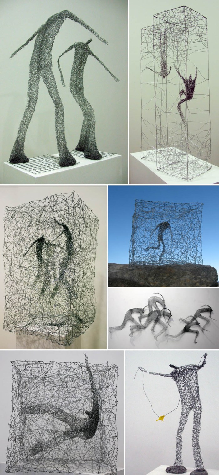 Wire figures, Australian artist, Licha, contemporary sculpture