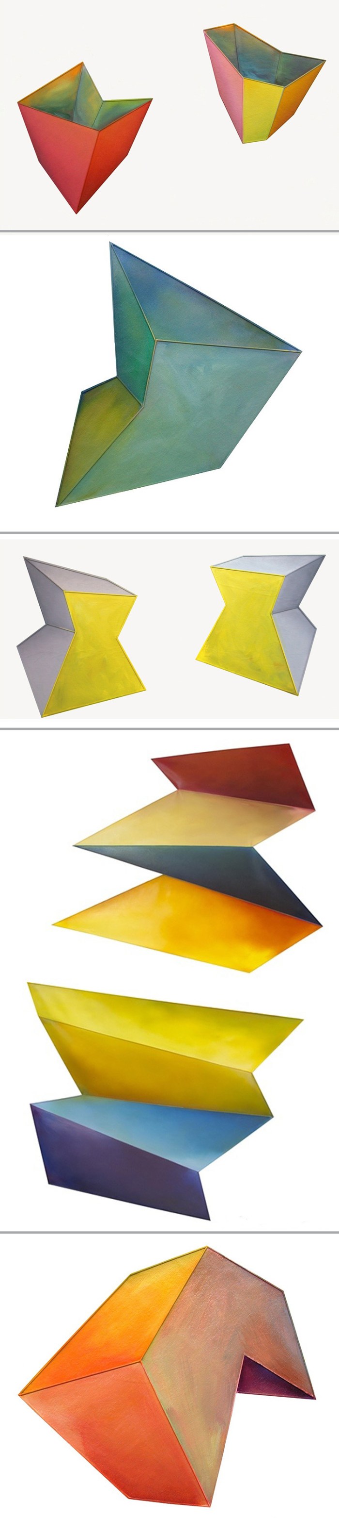 Yvette Cohen, NY artist, 3-D Paintings, Cassina exhibit