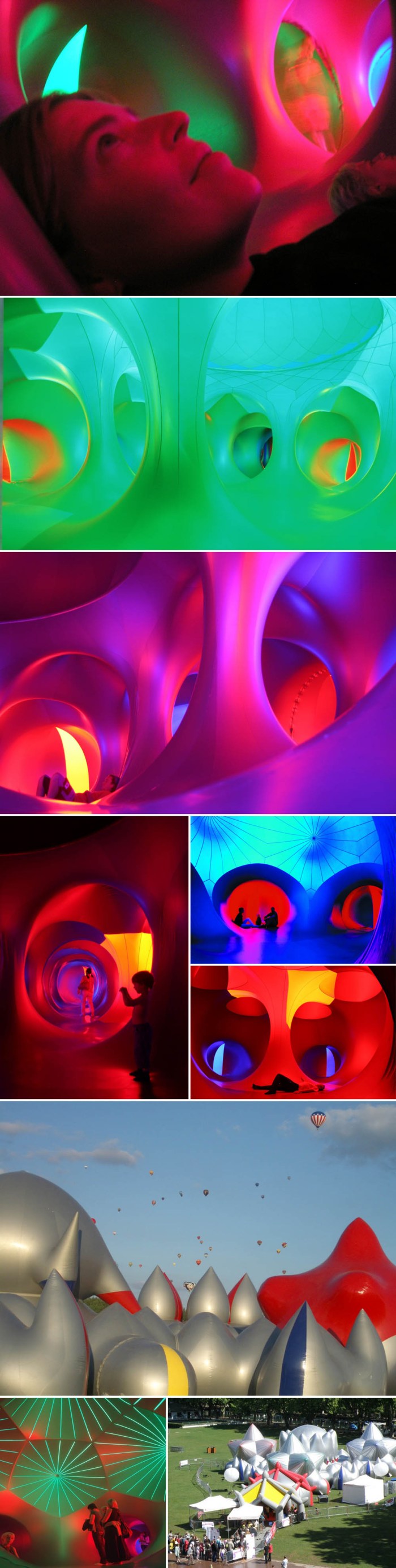 Luminaria, Light installation, inflatable structures
