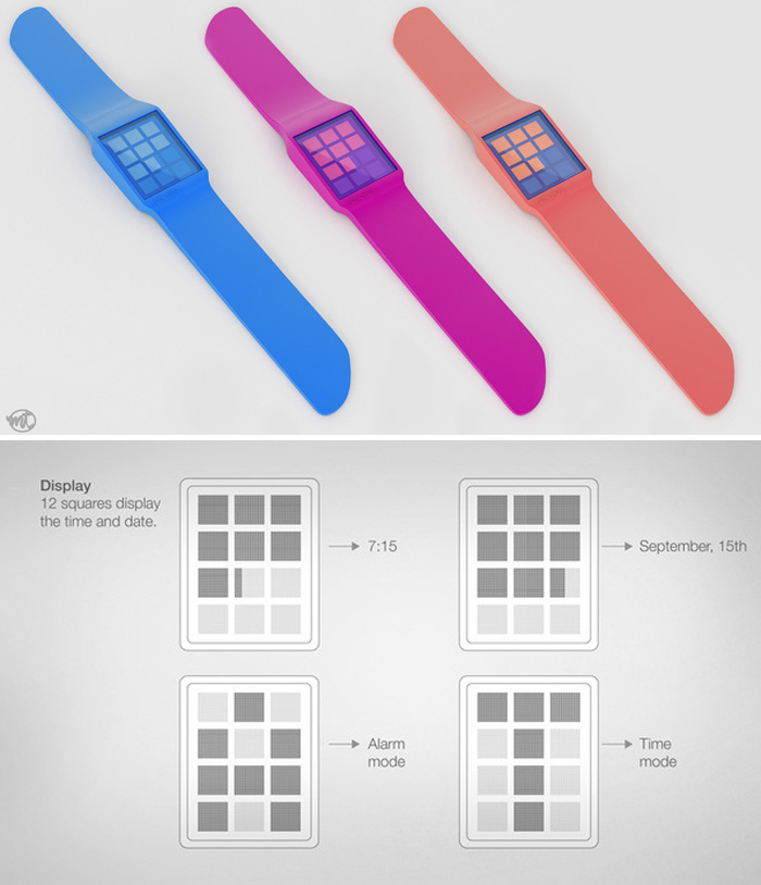 Nooka_Concept_Mario_Troise_collabcubed watch design, nooka, magnetic, pixels, mario troise