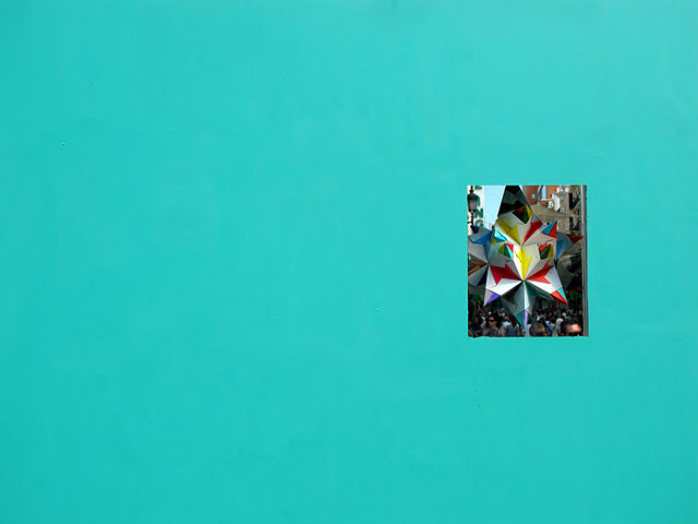 Nuria-Mora-estrella-in-marquee-collabcubed street art, graffiti, madrid, origami in ad space, paper sculpture street art