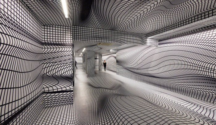 light projection art, installation, dirimart, graphic patterns