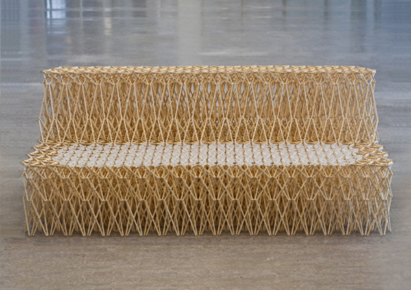 chopsticks, creative furniture, cool sofa, repurposed, chair design