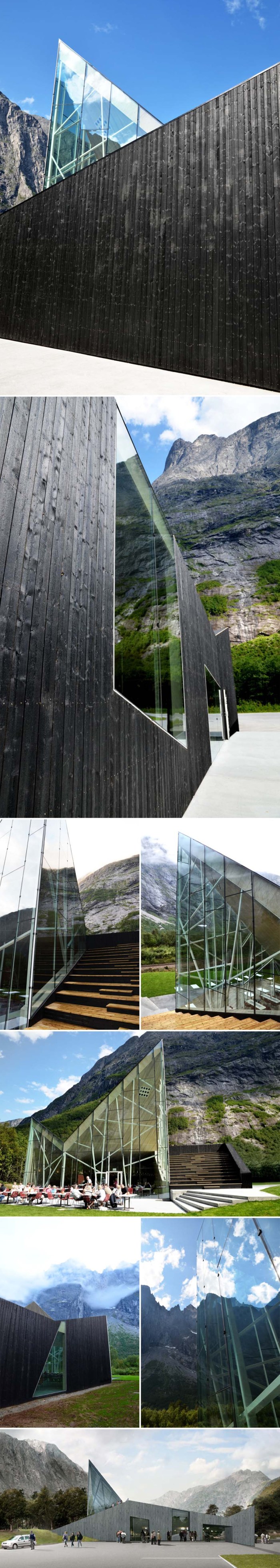 Restaurant design, contemporary architecture, Reiulf Ramstad, Norway, glass facade