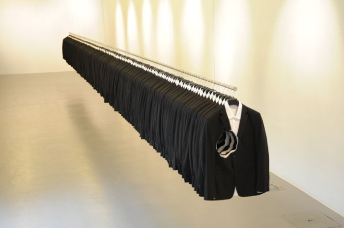 Los_Carpinteros_16m_collabcubed Contemporary Cuban Art, Humor, Sculpture, 16m, jackets, Sean Kelly