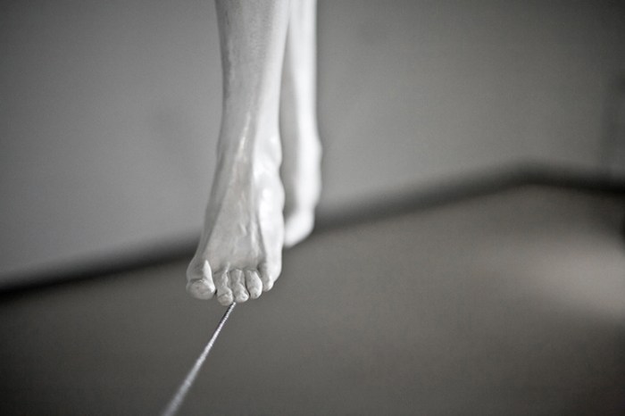 contemporary sculpture, limbs, divingboard, legs, casts, modern art