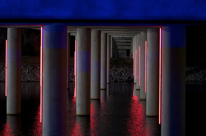 Devon_Boathouse_Underbridge_collabcubed Oklahoma City Riverfront, boathouse, Elliott + Associates, contemporary architecture