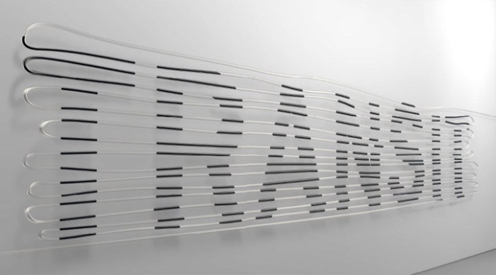 Bit.Flow, technology and art, code, typography, word art, tubes, contemporary art