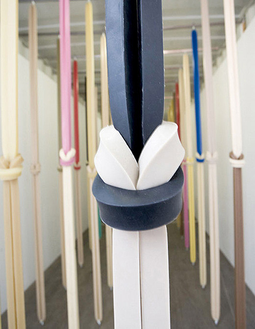 martha_friedman_bands_collabcubed Rubberbands, sculpture, photography, contemporary art, pop art, Brooklyn artist