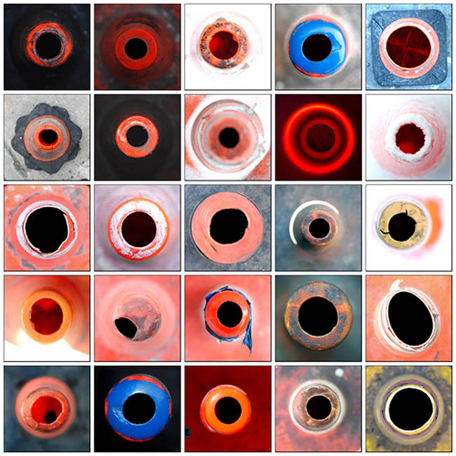 Peter_Emerick_Traffic_Cone_Photos Koan Grids, Peter Emerick, Photographs of traffic cones, traffic cone art, collabcubed