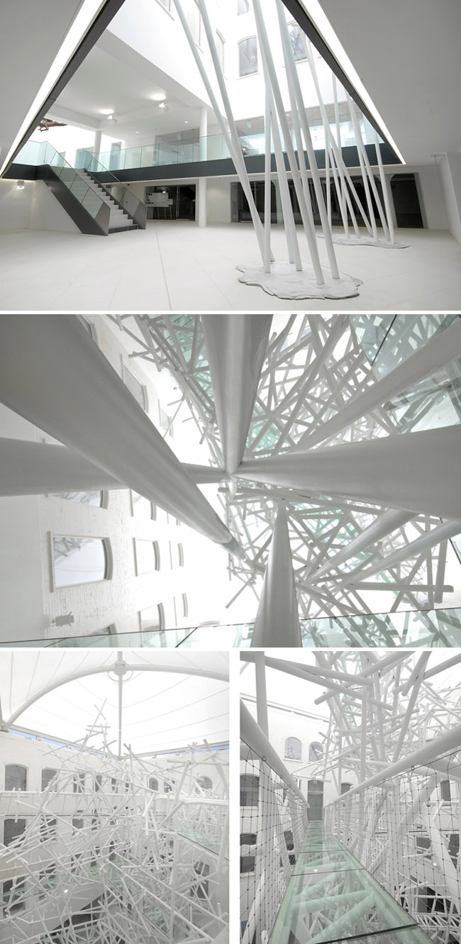 cool installation, 5-story sculpture, Custard Factory, England, collabcubed