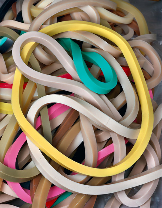 Rubbers-hoops-martha-friedman_collabcubed Rubberbands, sculpture, photography, contemporary art, pop art, Brooklyn artist