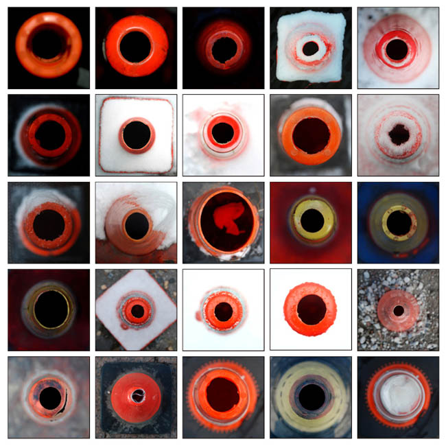 Traffic_Cone_photos_Emerick Koan Grids, Peter Emerick, Photographs of traffic cones, traffic cone art, collabcubed
