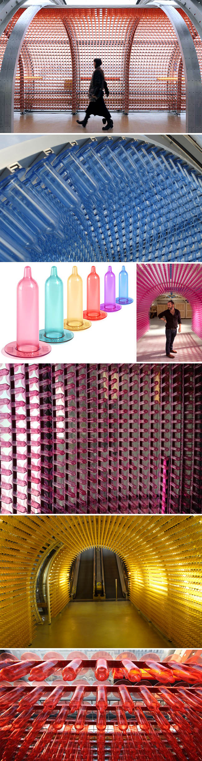 art installation, Pompidou Center, Bryan McCormack, Aids fundraiser, condoms, sound and light installation