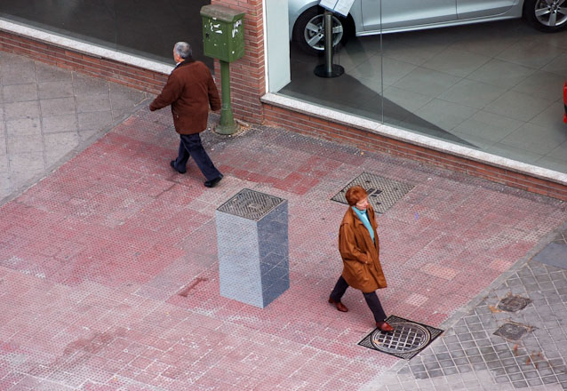 e1000_3d_santamariadelacabeza-003_collabcubed Street art, Madrid, e1000, 3d pedestal, graffiti, collabcubed