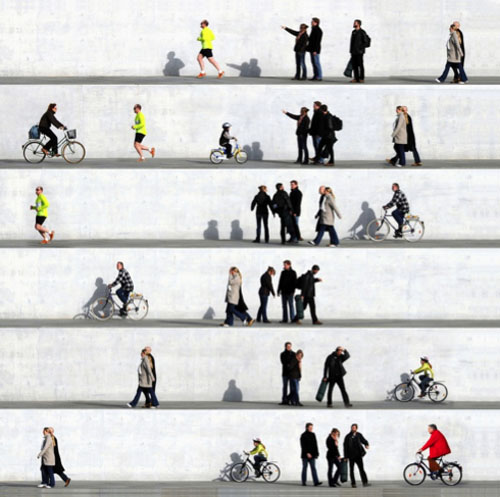 Photo collages, panels, alu dibond, Wall People by Eka Sharashidze