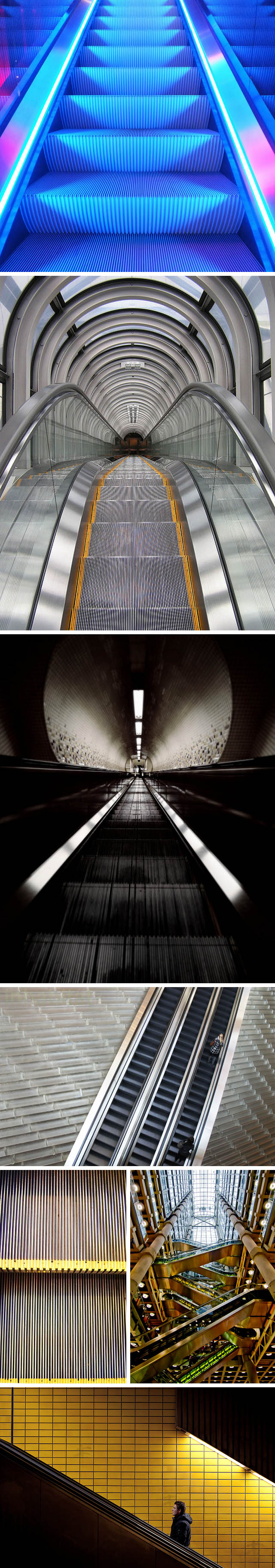 photography, escalators, cool images, stairs, escalator photos, flickr