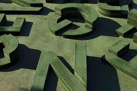 art installation, typography garden, School outdoor structure in Oldenzaal, The Netherlands