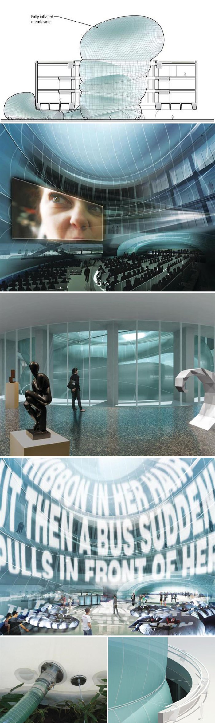 Temporary inflatable exhibit, peformance space, Hirshhorn Museum, Diller Scofidio and Renfro