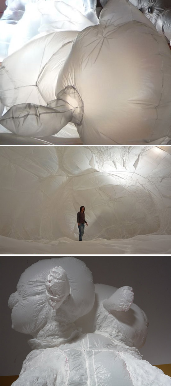 Cool installation, inflatable sculpture, Olga Diego, collabcubed