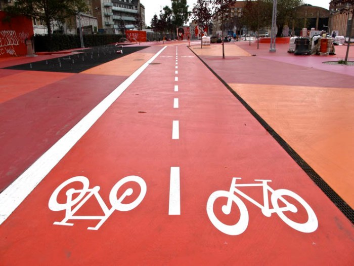 Park, playground, copenhagen, colorful park, Red Square, multicultural, bike path