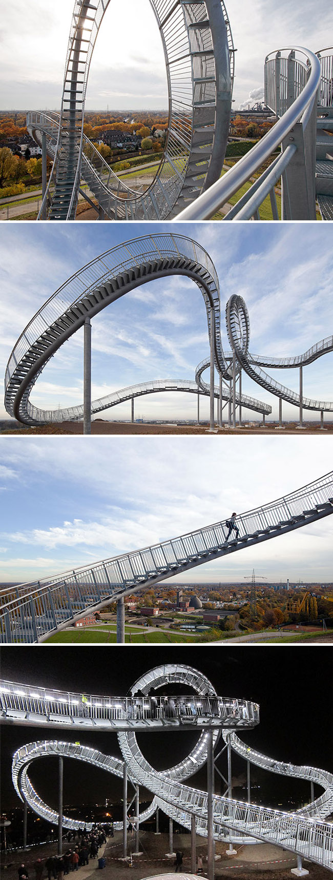 walkable rollercoaster, interactive sculpture, Heike Mutter, Ulrich Genth, Duisberg, Germany
