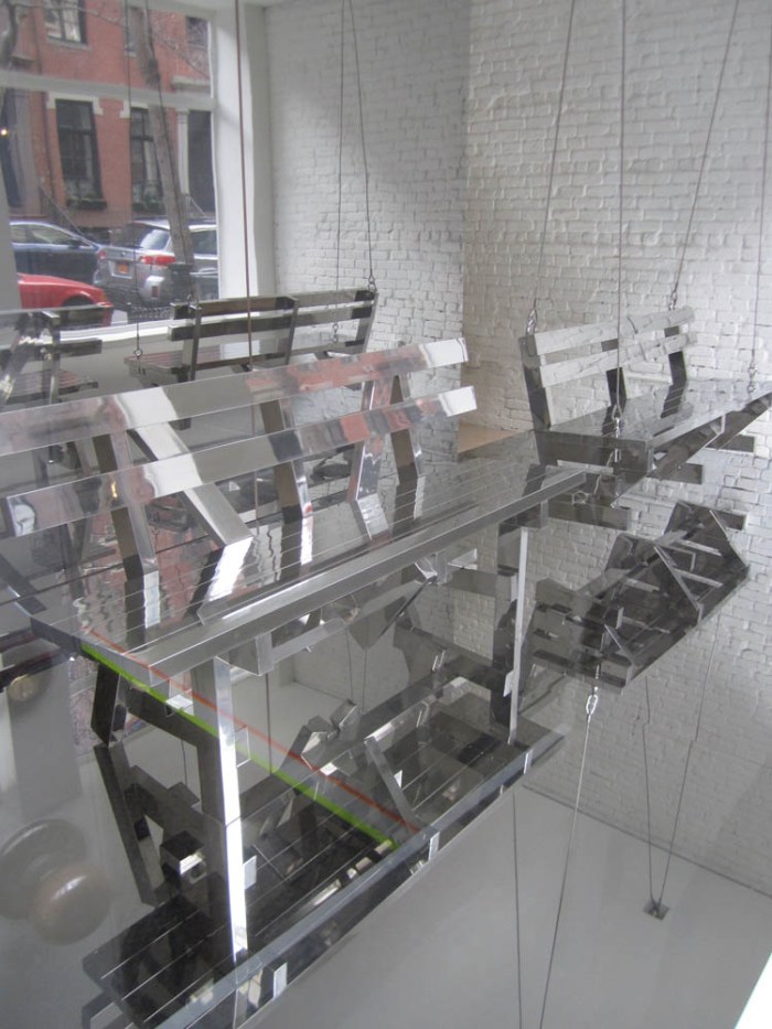 Solomonoff Architects, Greenwich village townhouse, cool playroom, mirrored benches, collabcubed