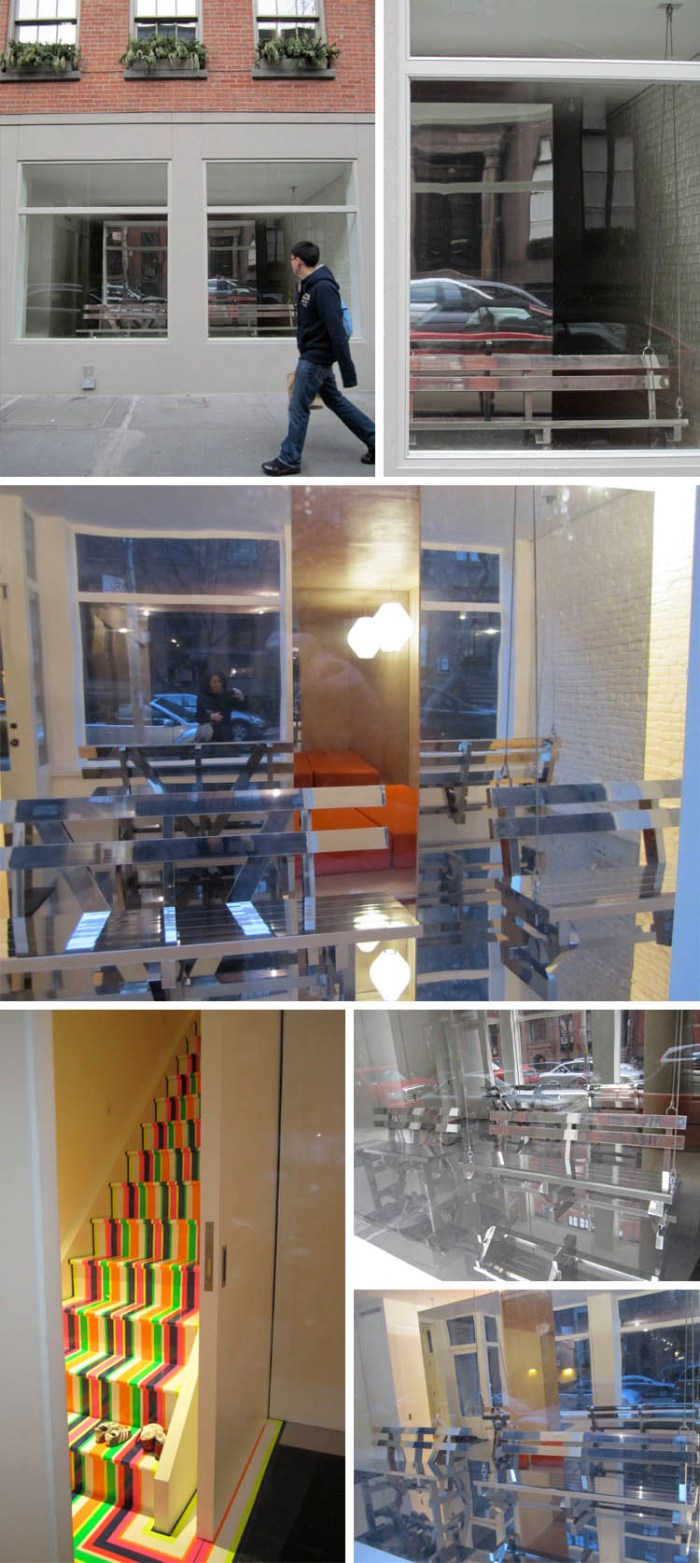 Solomonoff Architects, Greenwich village townhouse, cool playroom, mirrored benches, collabcubed