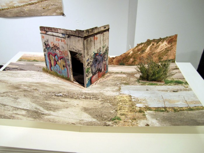 Pop-Up Books, Photo collage, desolate landscapes, skateboard industrial landscapes, VoltaNY