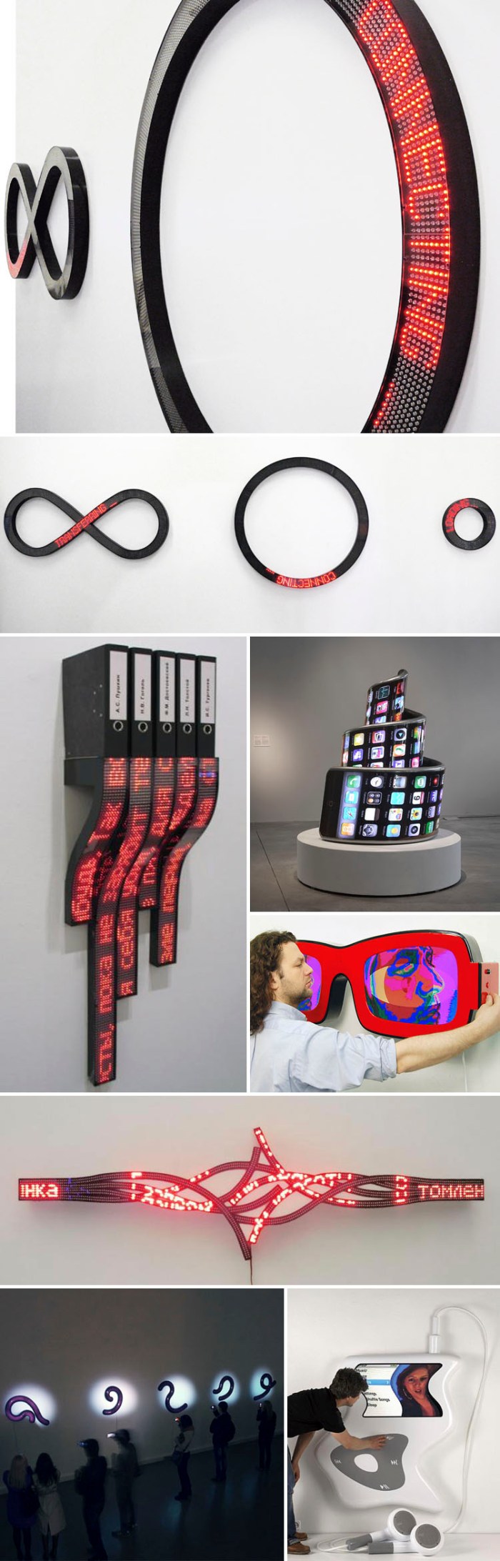 New Media Sculptures, interactive art and installations, Contemporary Russian Art, LEDs, collabcubed