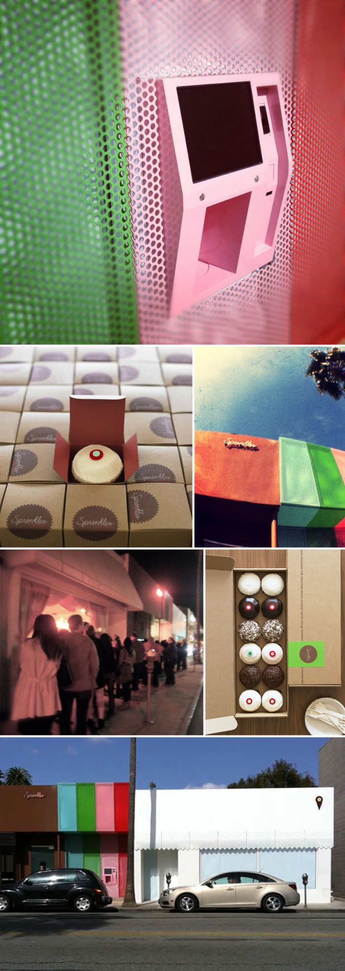 cool vending machine, 24-hour cupcake atm, Sprinkles cupcakes, food, dessert, collabcubed